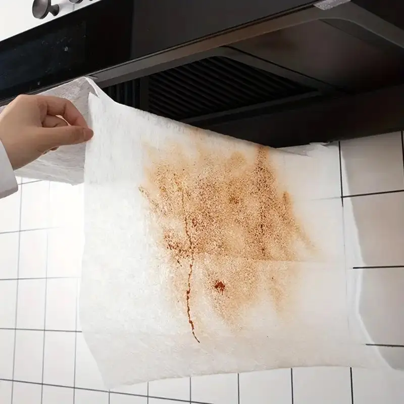 Commercial Kitchen Oil Filter - กระดาษกรองน้ำมันสำหรับเครื่องดูดควันแบบใช้แล้วทิ้ง 12 ชิ้น ผ้ากรองแบบไม่ทอสำหรับเครื่องดูดควันในครัว แผ่นกรองน้ำมันและคราบไขมัน