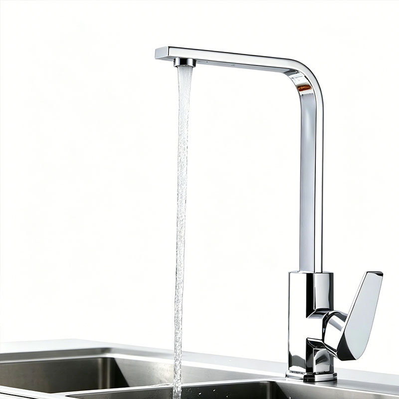 Commercial Kitchen Water Filter - ก๊อกน้ำห้องครัวที่ทนทานพร้อมแกนวาล์วเซรามิก ก๊อกผสมแบบมือจับเดี่ยวเคลือบด้วยไฟฟ้าหลายชั้น ก๊อกน้ำร้อนน้ำเย็น
