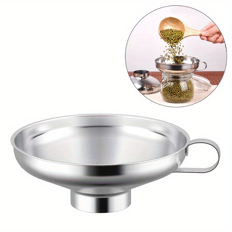 Commercial Kitchen Oil Filter - กรวยกรองของเหลวปากกว้าง 1 ชิ้น สำหรับขวดโหล สแตนเลส กรวยกรองสำหรับน้ำมัน