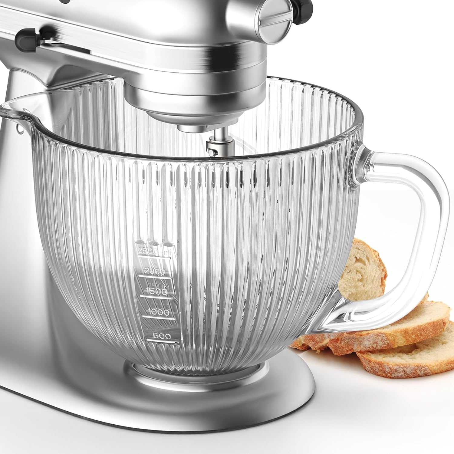 Commercial Kitchenaid - GVODE ชามแก้วสําหรับ Kitchenaid Mixer, 4.5-5 Quart