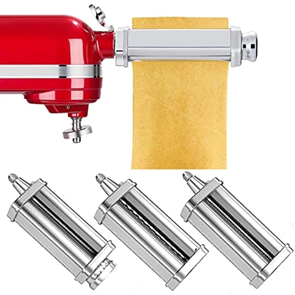 Commercial Kitchenaid - เครื่องทำพาสต้าสำหรับครัว, เครื่องผสมแป้งพาสต้าสแตนเลส อุปกรณ์เสริมสำหรับทำเส้นก๋วยเตี๋ยว อุปกรณ์ครัว อุปกรณ์เสริม KitchenAid