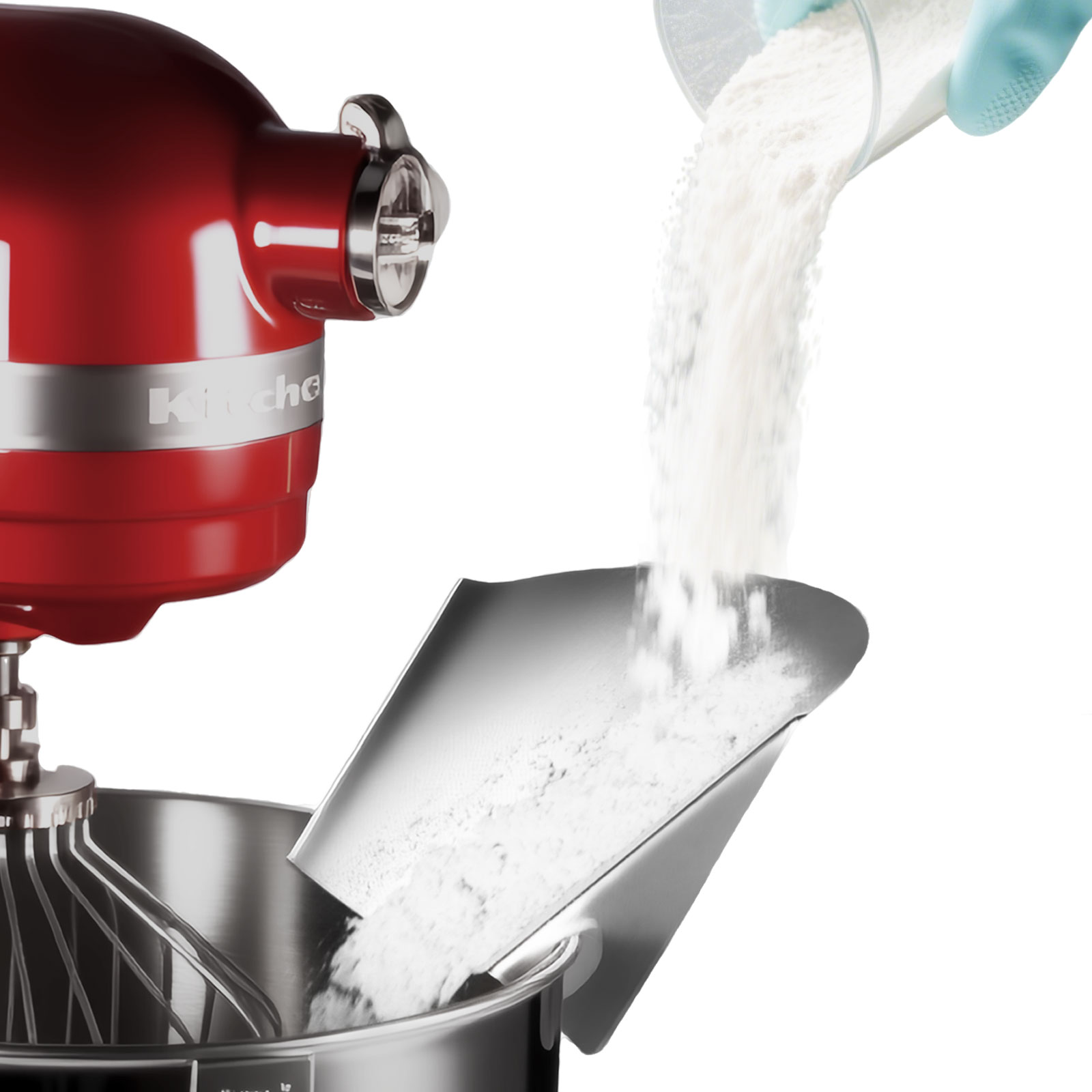 Commercial Kitchenaid - ที่กันหกของเหลวสแตนเลส 1 ชิ้น สำหรับเครื่องผสมอาหารแบบตั้งโต๊ะ - ชามผสมสแตนเลส