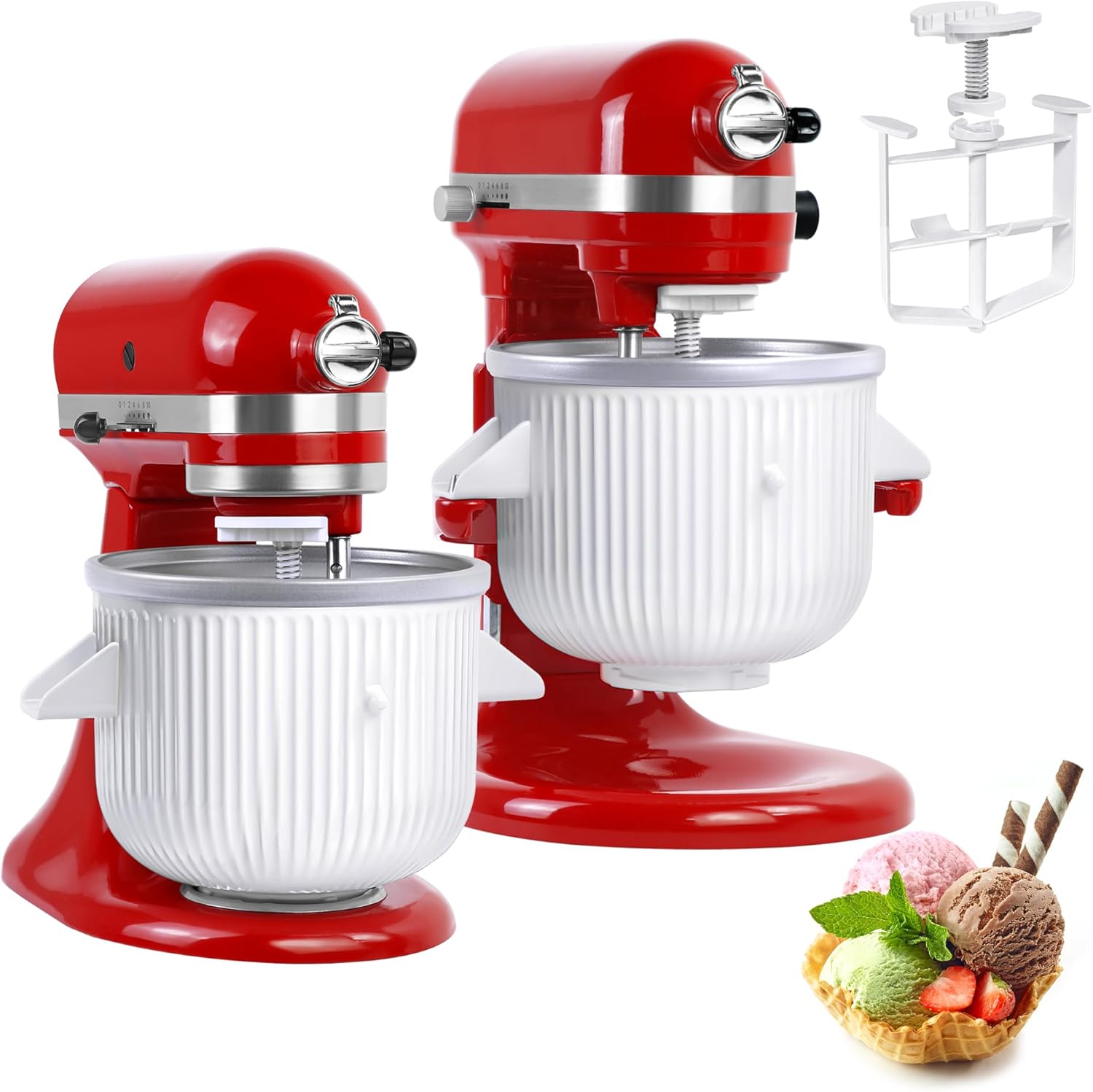 Commercial Kitchenaid - อุปกรณ์เสริมเครื่องทําไอศกรีมสําหรับเครื่องผสมอาหารแบบยืน KitchenAid - ใช้ได้กับรุ่น 4.5/5QT และ