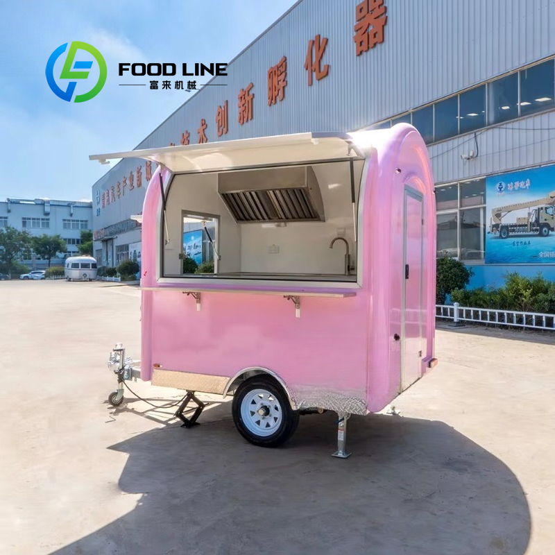 รถพ่วงขายอาหารมินิสีชมพูสไตล์ว - Commercial Kitchen Stove บทวิจารณ์และราคา