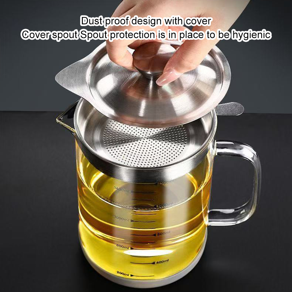 1L/1.5L แก้วกรองน้ํามันเครื่อง - Commercial Kitchen Oil Filter บทวิจารณ์และราคา
