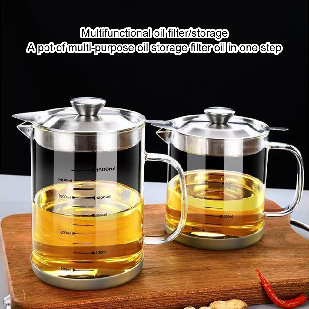 1L/1.5L แก้วกรองน้ํามันเครื่อง - Commercial Kitchen Oil Filter บทวิจารณ์และราคา