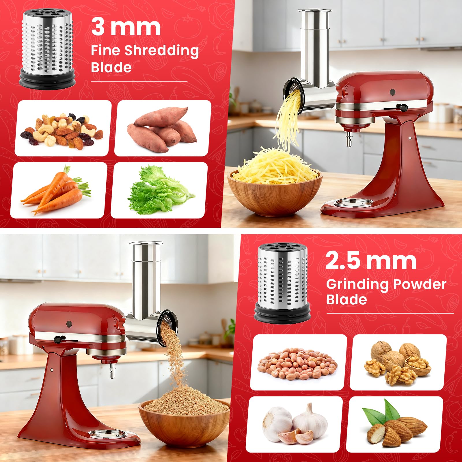 เครื่องหั่นสแตนเลสสำหรับสไลด์แ - Commercial Kitchenaid บทวิจารณ์และราคา