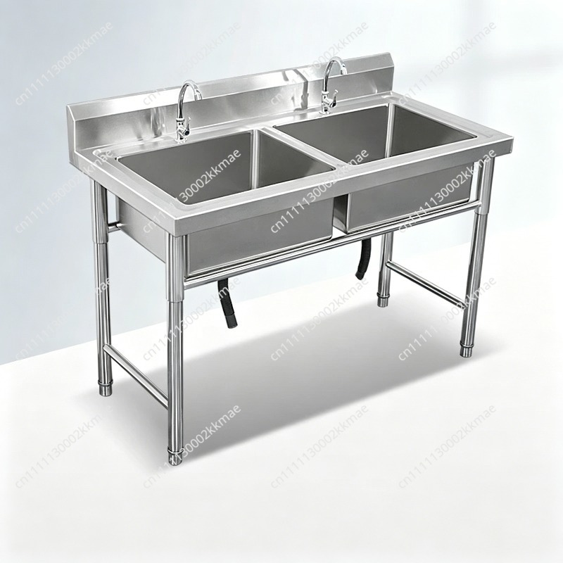 อ่างล้างจานสแตนเลส 304 สำหรับใ - Commercial Kitchen Double Sink บทวิจารณ์และราคา