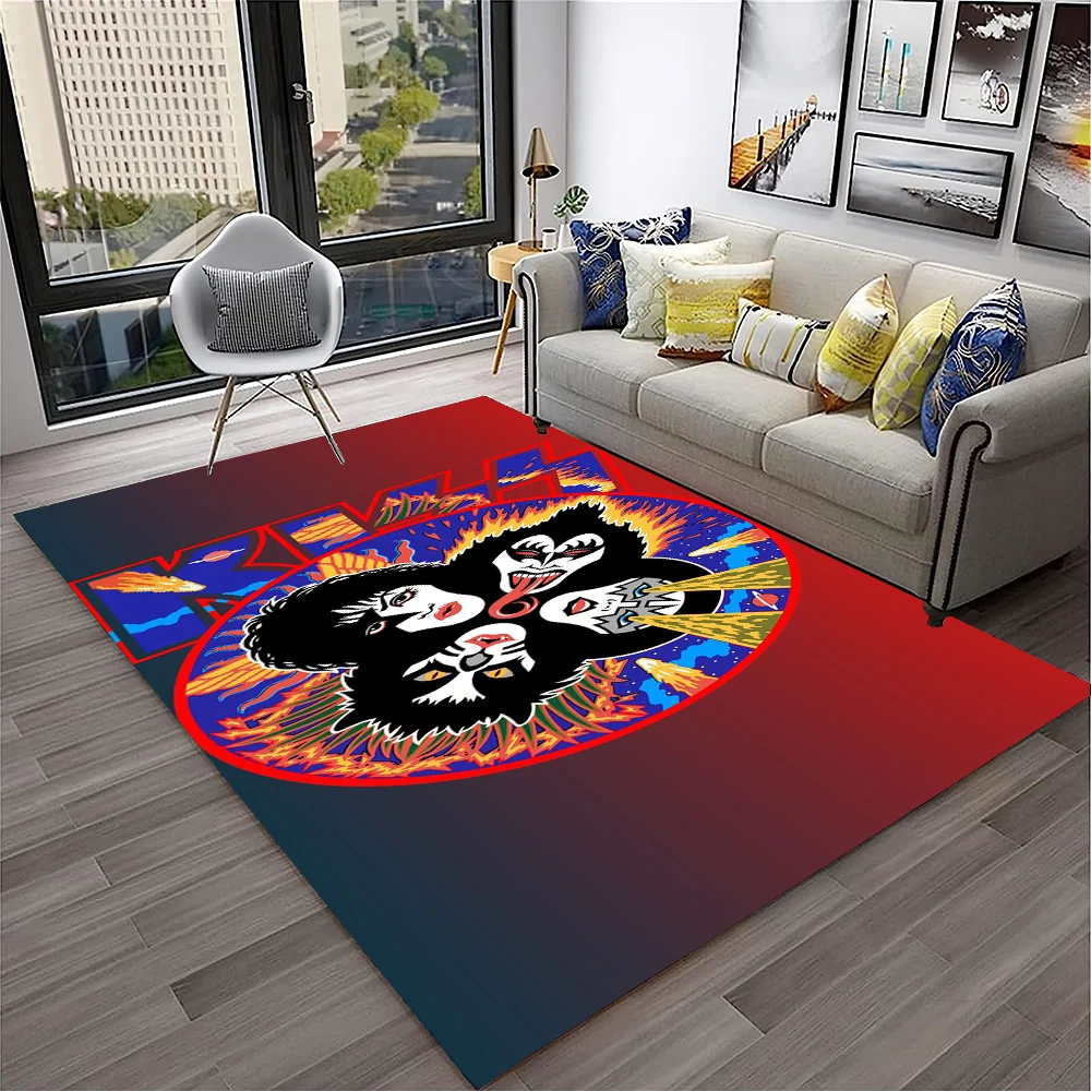 Retro KISS Rock Band พรมพรมสํา - Commercial Kitchen Non Slip Flooring บทวิจารณ์และราคา