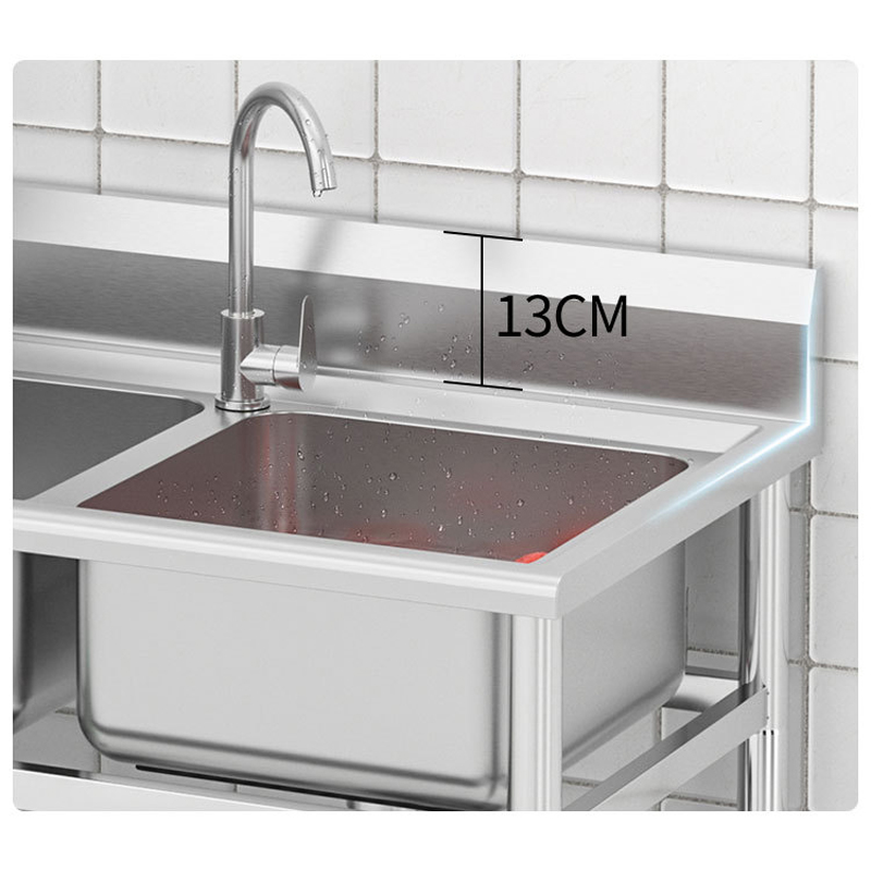 อ่างล้างจานสแตนเลสสำหรับร้านอา - Commercial Kitchen Double Sink บทวิจารณ์และราคา