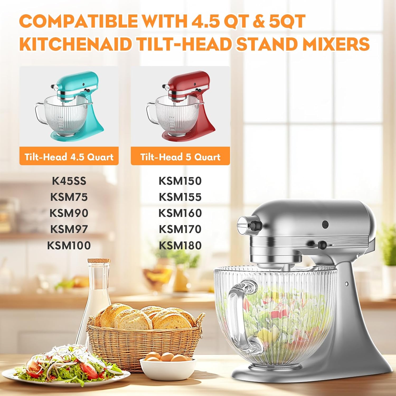 GVODE ชามแก้วสําหรับ Kitchenai - Commercial Kitchenaid บทวิจารณ์และราคา