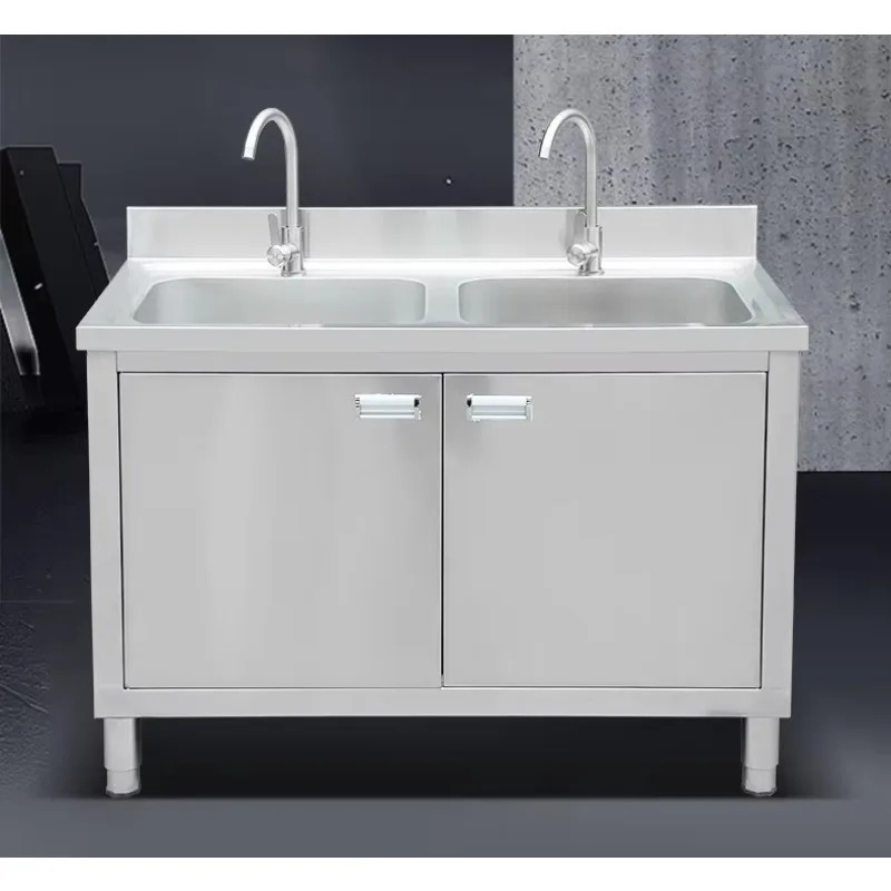 ตู้ซิงค์สแตนเลสเชิงพาณิชย์ 304 - Commercial Kitchen Double Sink บทวิจารณ์และราคา
