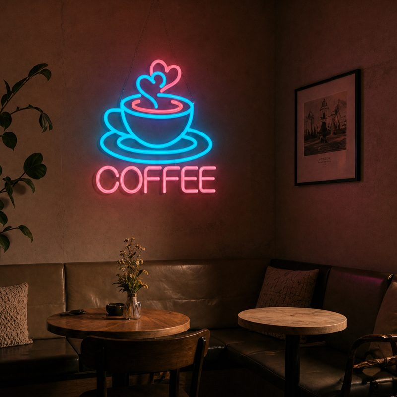 ป้ายไฟนีออนรูปกาแฟ ไฟ LED นีออ - Commercial Kitchen Light บทวิจารณ์และราคา