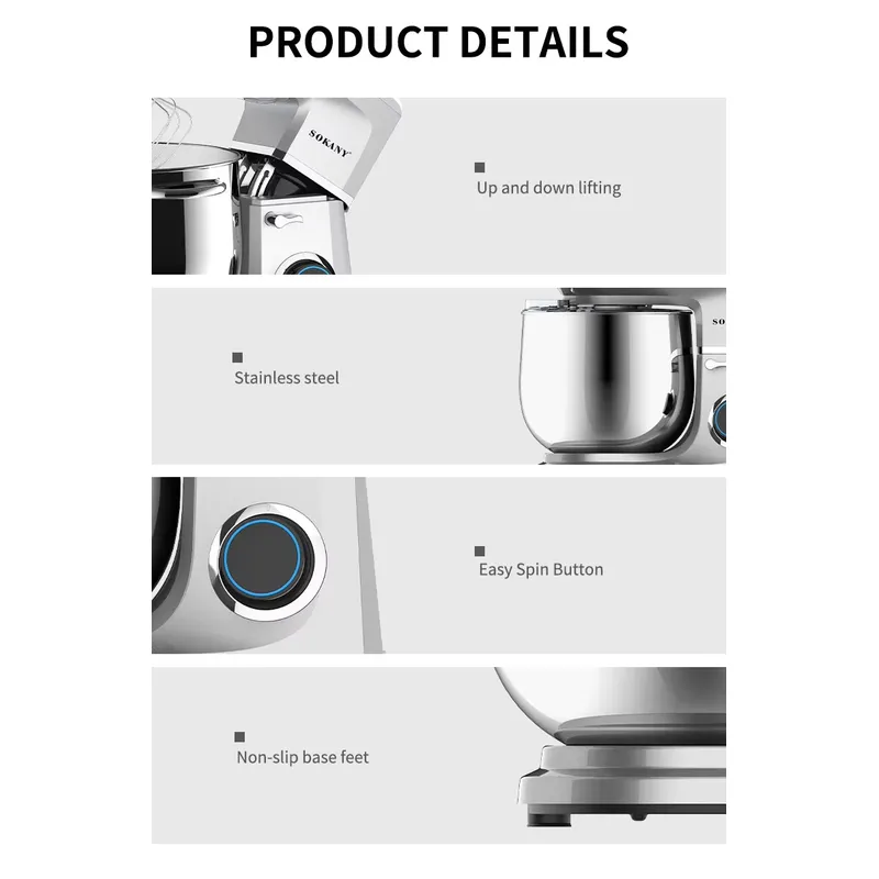 เครื่องนวดแป้งคุณภาพสูง Sokany - Dough Mixer Machine บทวิจารณ์และราคา