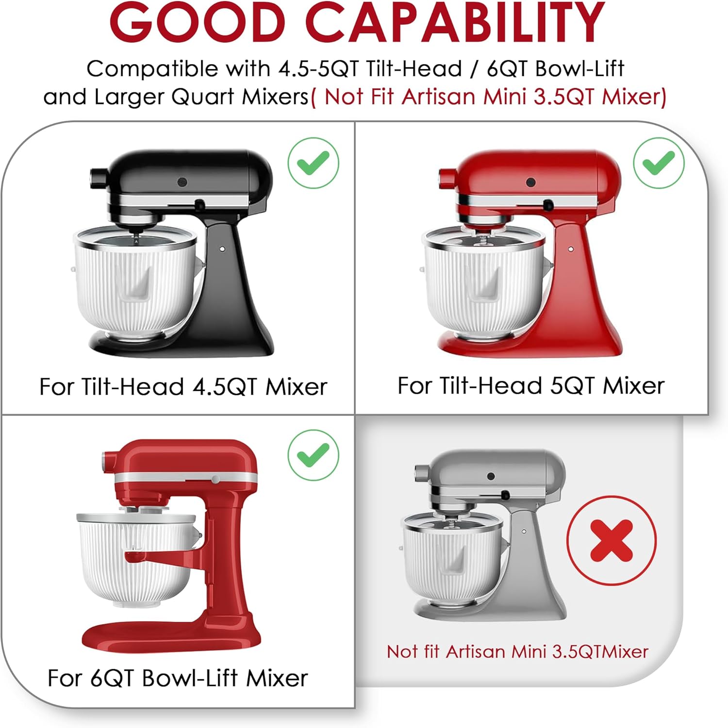 อุปกรณ์เสริมเครื่องทําไอศกรีมส - Commercial Kitchenaid บทวิจารณ์และราคา
