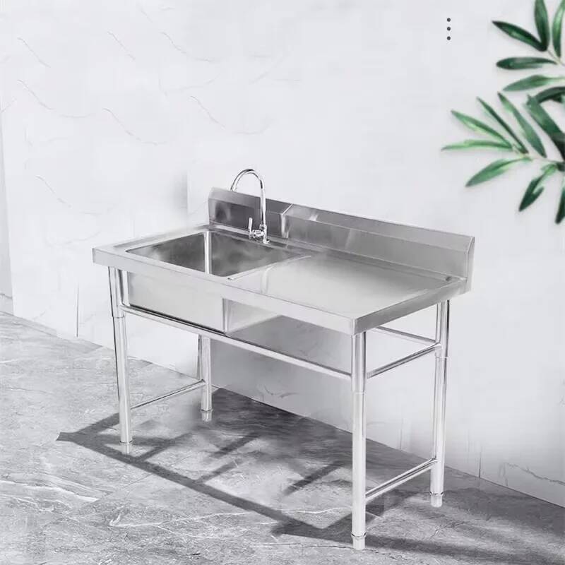 อ่างล้างจานสเตนเลสแบบหนาสำหรับ - Commercial Kitchen Double Sink บทวิจารณ์และราคา