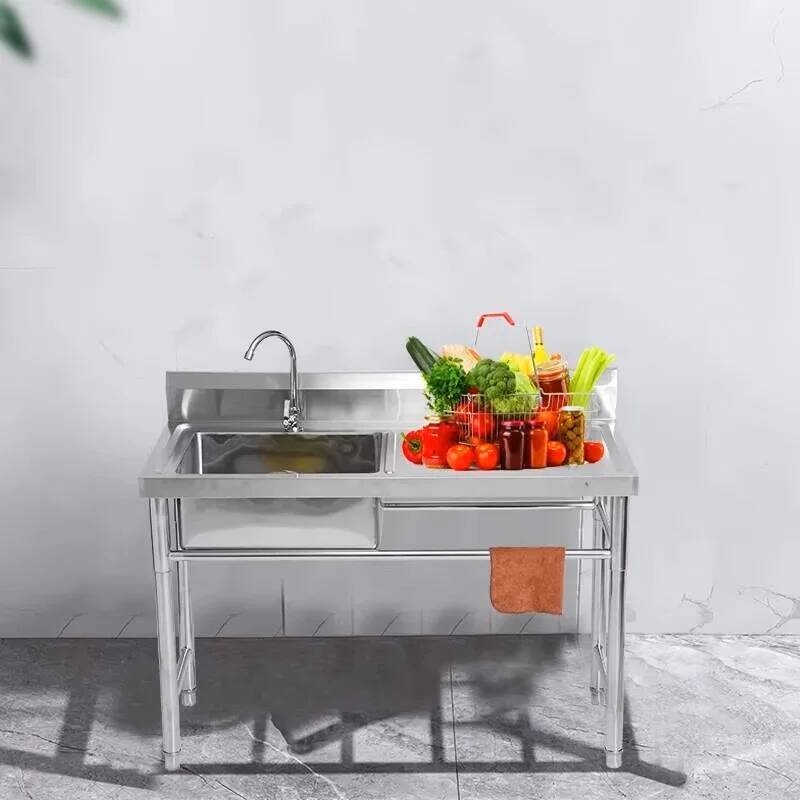 อ่างล้างจานสเตนเลสแบบหนาสำหรับ - Commercial Kitchen Double Sink บทวิจารณ์และราคา